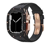 ANZOAT Kit di modifica fai da te per cinturino e custodia, per Apple Watch 8, 7, 6, 5, 4, SE, serie 44 mm, 45 mm, cinturino di ricambio in gomma per orologio sportivo, 44MM, Acetato, Non pietra
