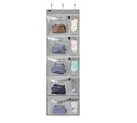 ANZORG Organizzatore settimanale per vestiti per bambini, per giorno della settimana, per abbigliamento scolastico, da lunedì a venerdì, organizer da appendere (grigio)
