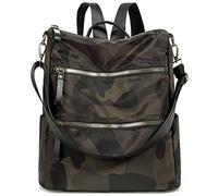 AO ALI VICTORY Zaino da donna in nylon, borsa a tracolla, borsa a tracolla, per la scuola, antifurto, da viaggio, stile casual, Verde, One Size, Zaino daypack