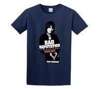 AO DA XIONG Men's Joan Jett Bad Reputation The Unauthorized Biography of Joan Jett Cotton T Shirt Navy L