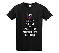 AO DA XIONG Men's Keep Calm And Pass To Miroslav Stoch Slovakia Soccer Futbol Euro Cotton T Shirt Black L