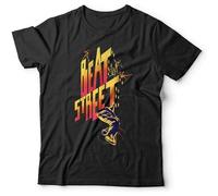 AO DA XIONG Men's Short Sleeve Beat Street T-Shirt Unisex - Break Dance, 80'S, Hip Hop Top Shirt Black XXL