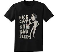 AO DA XIONG Nick Cave And The Bad Seeds T-Shirt Men's Summer Crew Neck Tops Casual Short Sleeves Tee Black 3XL