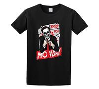 AO DA XIONG Ready for Monday Funny I Hate Work Office Tradesman Skull Skeleton Graphic Tee Printed Top Shirt Mens T-Shirt Black XL
