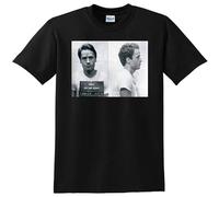 AO DA XIONG Ted Bundy Mens T Shirt Serial Killer Mug Shot Photo Tee Black S