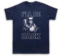 AO DA XIONG Terminator I'll Be Back Mens T Shirt Navy 3XL