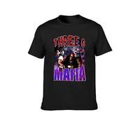 AO DA XIONG Three 6 Mafia Hip Hop Rap Men's T-Shirt Unisex Tee Black 3XL
