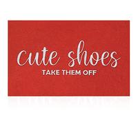 AOAOPQ Belle scarpe sulla porta Rimuoverli all'aperto materasso porta elastico interno materasso porta famiglia porta porta naturale materasso scivoloso 60 x 90 cm rosso