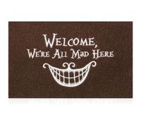 AOAOPQ Divertente zerbino per esterni per ingresso domestico, facile da pulire, resistente, per soggiorno, balcone, porta posteriore, garage, aree ad alto traffico, 45 x 70 cm, caffè