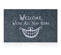 AOAOPQ Divertenti zerbino di benvenuto per esterni con retro in gomma antiscivolo, 60 x 90 cm, resistenti zerbini, per ingresso, corridoio, grigio