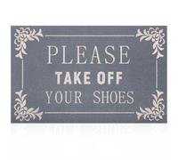AOAOPQ Entryway - Zerbino per interni con scritta Please Take Off You Shoes, con retro in gomma e retro in polistirolo, antiscivolo, colore grigio