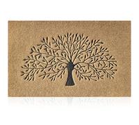 AOAOPQ Homepage,Tappetino con albero della vita, per esterni, per interni e porte anteriori, resistente, impermeabile, antiscivolo, per ingresso, corridoio, cucina, 45x70 cm, colore: marrone