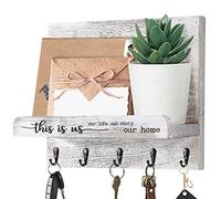 AOAOPQ Portachiavi decorativo da parete con ganci per chiavi, montaggio a parete per appendere chiavi in legno rustico Questo è noi organizzatore per ingresso, soggiorno, camera da letto, cucina,