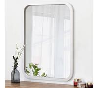 AOAOPQ Specchio per bagno bianco rettangolare incorniciato per appendere alla parete decorazione domestica