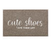 AOAOPQ Tappetino per porta Tappetino di benvenuto Scarpe carine Toglietele Zerbino anteriore in PVC Tappetini antiscivolo Tappetini per pavimento in gomma posteriore per ingresso Patio Aree ad alto