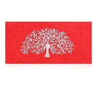 AOAOPQ Zerbino per ingresso esterno albero della vita 45 x 120 cm, tappetino rosso con tappetino lavabile in lavatrice in gomma antiscivolo per ingresso porta d'ingresso