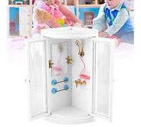 Aoaoy 1:12 Legno Mini Casa di Bambola Accessorio Bagno Doccia Camera Modello per Bambole
