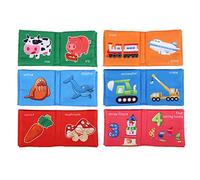 Aoaoy 6 Pezzi/set Libro di Stoffa per Bambini Simpatico Cartone Animato Giocattolo Educativo Resistente All'usura (A)