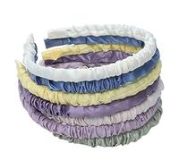 Aoaoy 7 Pacchetti di Capelli a Pieghe in Raso per Donne, Fasce Colorate con Design Anti -slip, Ideali per Tutte le Acconciature, attività All'aperto, Feste per il Fissaggio dei Colpi