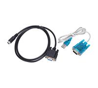 Aoaoy Adattatore USB a RS232, cavo nero dedicato a porta rotonda MD8, 80 cm per touch screen OP320, 1M per comunicazioni PLC con porta DB9