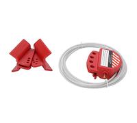 Aoaoy Blocco del Cavo Regolabile 4 Mm X 1,8 Metri, Blocco Cavo in Acciaio Resistente e Resistente a Bassa Temperatura con 4 Lucchetti di Sicurezza, Blocco delle Valvole