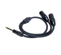 Aoaoy Cavo audio Stereo, candela placcata oro 6,35 mm per doppio adattatore XLR adattatore Y Splitter Cord, per microfoni, telecamere DV