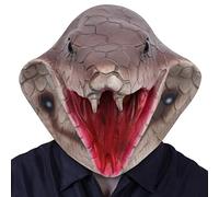 Aoaoy Halloween Scary Snake Mask Horror Animal Cosplay Prop, Costume di Cobra novità Realistica per la Festa di Halloween, Maschera 3D Snake Mask Full Head Joker