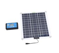 Aoaoy Kit pannello solare da 200 W, caricatore monocristallino in silicio, OBD, cavo 10 in 1, controller blu, portatile per autbootcamping, collegamento rapido per uso dell'elettricità