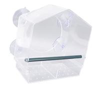 Aoaoy Mangiatoia per uccelli da finestra con 4 ventose, acrilico resistente, osservazione ravvicinata degli uccelli, facile da usare, adatta per l'alimentazione degli uccelli