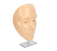 Aoaoy Manichino in silicone 5D per fare pratica con il trucco, per principianti, con olio solvente da 20 ml (bianco)