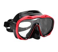 Aoaoy Maschera da Immersione per Occhiali da Nuoto Adulti per Immersione in In , Occhiali per Adulti Occhiali da Scudo in Silicone Protettore per Occhi (MK-902 Nero e Rosso)