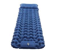 Aoaoy Materassino doppio da campeggio, facile da gonfiare, con pompa, in tessuto 210T, per campeggio, escursionismo, escursioni, ospiti a casa, con borsa per riporre oggetti