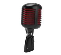 Aoaoy Microfono da palcoscenico, microfono dinamico con motivo cardioide e alloggiamento insonorizzato per esibizioni dal vivo, KTV, adatto per condizioni difficili, regolabile (nero)