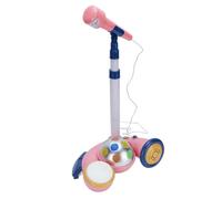 Aoaoy Microfono per bambini con supporto, amplificazione del suono, apprendimento precoce, macchina karaoke con microfono per divertimento musicale, crescita