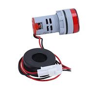 Aoaoy Misuratore di Corrente Digitale, Luce Indicatore del Segnale del Segnale di Amperometro AC, per la Fabbrica di Ufficio per Ufficio con Cablaggio Non Slip, Misurazione Affidabile, (Rosso)