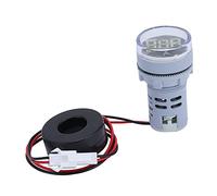 Aoaoy Misuratore di Corrente Digitale, Luce Indicatore del Segnale del Segnale di Amperometro AC, per la Fabbrica di Ufficio per Ufficio con Cablaggio Non Slip, Misurazione Affidabile, (Bianco)