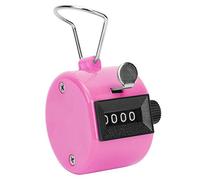 Aoaoy Scatola in metallo, corpo piccolo, facile da usare, contatore portatile, registrazione orari, varietà di colori, per statistiche dati, partecipazione a conferenze, flusso di traffico (roseate)