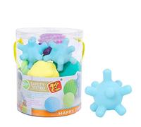 Aoaoy Set di giocattoli da bagno colorati per neonati e bambini, in plastica morbida, non tossica, sviluppo visivo, presa flessibile, riconoscimento tattile, spray (9 tipi di palline a