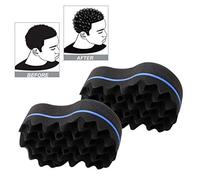 Aoaoy Sponge a Doppio Utilizzo, Ecologico Afro Barbiere per Uomini e Donne, Adatto per i Viaggi in Famiglia, Crea Acconciature Professionali in Qualsiasi Momento ... (Come mostrato)