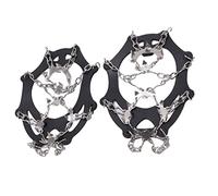 Aoaoy Tacchetti da ghiaccio con tacchetti di trazione per scarpe, ramponi da neve con 19 punte, borsa portaoggetti per escursionismo, camminata, alpinismo, prevenire attività all'aperto dal wrestling