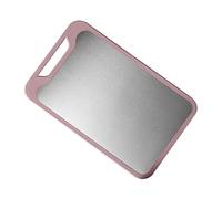 Aoaoy Tagliere in acciaio inox 304, double face, per carne, verdure, pesce, formaggio, con ampia area di lavoro, dotato di terreno appiccicoso (rosso)