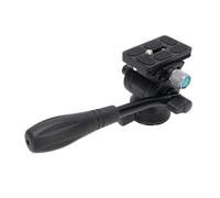Aoaoy Testa di liquido panoramica a 360° con manico in acciaio, testa video in lega di alluminio, 5 kg di carica, per fotocamera DSLR, compatibile con treppiedi fotografici e monoodi