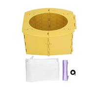 Aoaoy Vasino pieghevole portatile per bambini piccoli, per addestramento del WC per campeggio, viaggi e distanza (giallo)