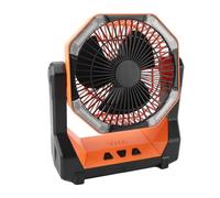 Aoaoy Ventio della Tenda a Batteria da 8000 MAh con Luce a LED Luminosa e Regolazione della Rotazione di 270 ° per Picnic, Barbecue, Pesca, Viaggio, Ventola Portatile per Esterni,
