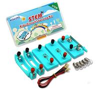 AOAUTO Kit di apprendimento del circuito elettrico per bambini,STEM Fisica Scienza Circuito elettrico in serie e apprendimento a circuiti paralleli per bambini