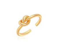 Aobei Pearl 18K oro placcato anelli di nodo d'amore per le donne regolabili anelli a banda aperta promessa relazione gioielli del dito
