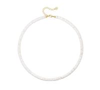 Aobei Pearl Bianco Puka Shell Choker Collana Hawaiian Seashell Collana per le Donne Uomini VSCO Estate Beach Collana Boho Gioielli fatti a mano