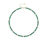 Aobei Pearl Boho Malachite Beaded Choker verde Chakra gemstone collana per le donne 18k oro Bead Charm collana