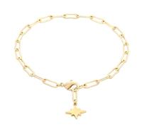 Aobei Pearl Catena Link Bracciali per le Donne 18K oro fatto a mano gioielli stratificati
