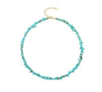 Aobei Pearl Natural Irregolare Turchese Chip Collana Moda Turchese Beaded Choker Gioielli regolabili fatti a mano per le donne